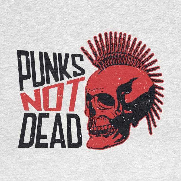 Punks Not Dead // Punk Rock Skeleton by SLAG_Creative